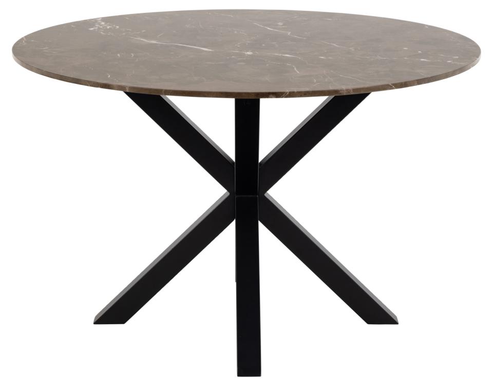 Galds Heva 120x75,5 cm brūns marmors - N1 Home