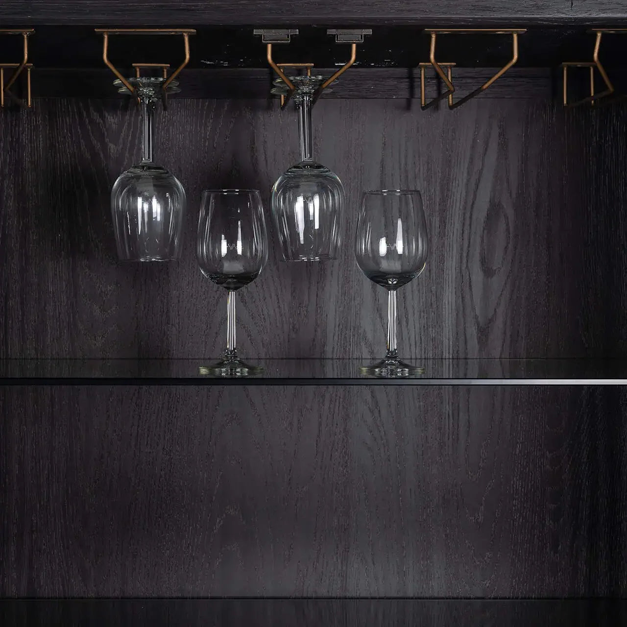 Bāra skapis Bloomville Richmond Interiors  2 durvis 185/97/45 cm zelta krāsā - N1 Home
