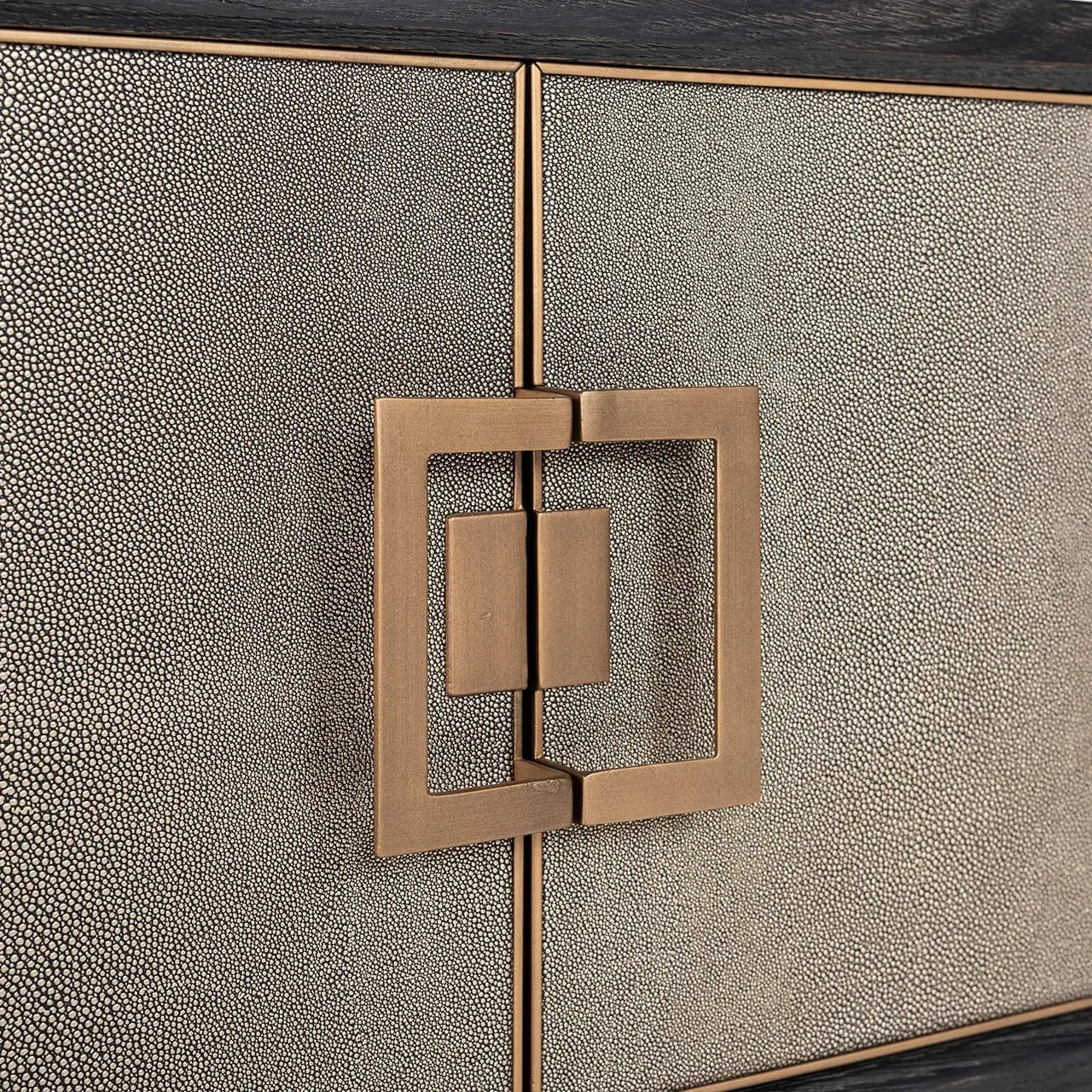 TV skapis Bloomville ar 4 durvīm Richmond Interiors 55/185/40 cm zelts - N1 Home