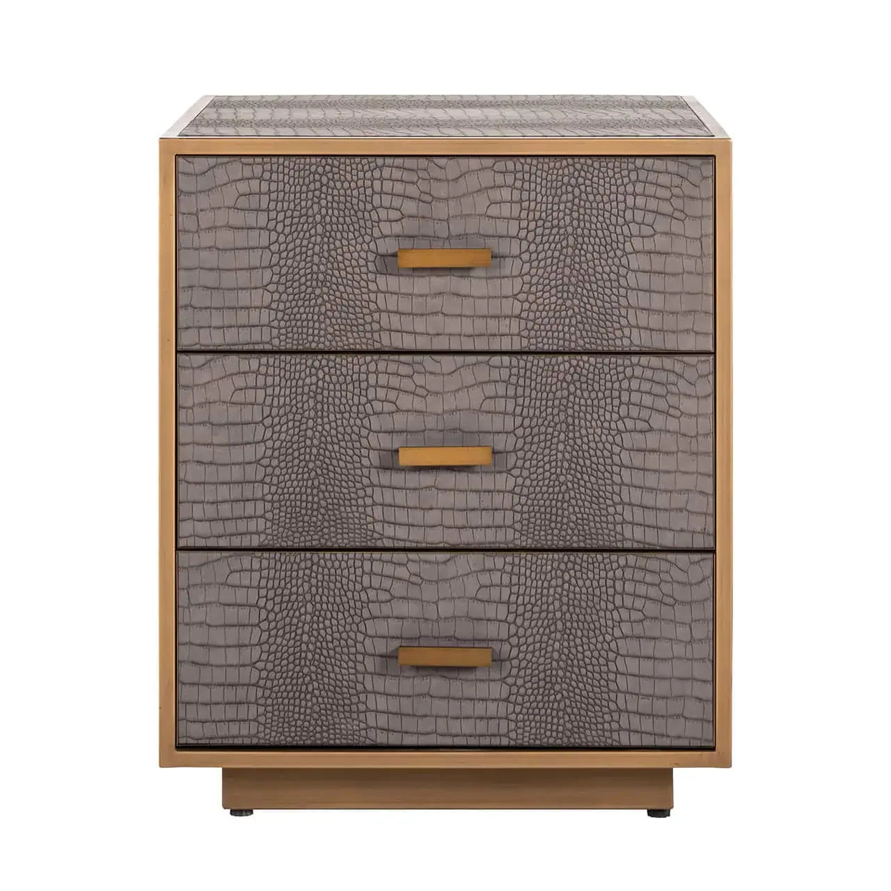 Naktsskapītis Classio ar 3 atvilktnēm  Richmond Interiors 61/50/50 cm birstēts zelts - N1 Home