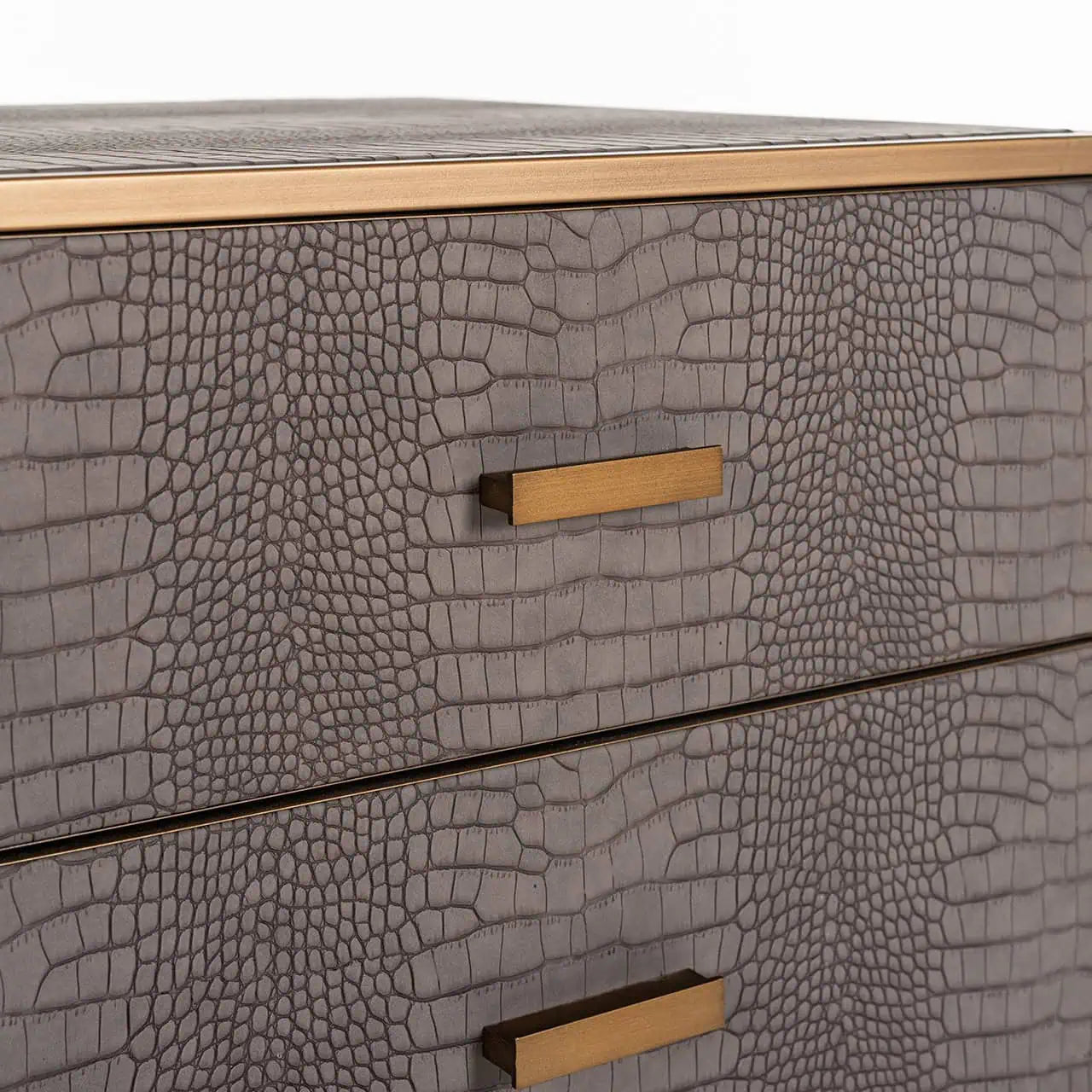 Naktsskapītis Classio ar 3 atvilktnēm  Richmond Interiors 61/50/50 cm birstēts zelts - N1 Home