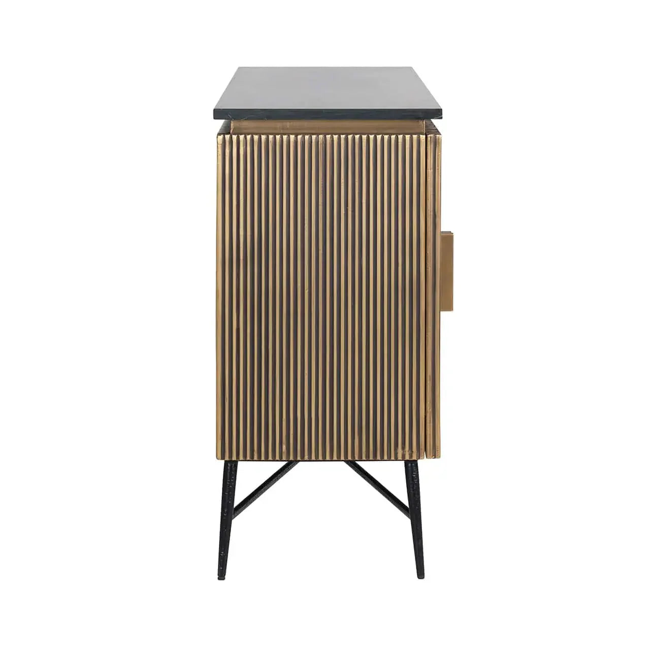 Ironville kumode ar 4 durvīm Richmond Interiors 86/160/40 cm zelts - N1 Home
