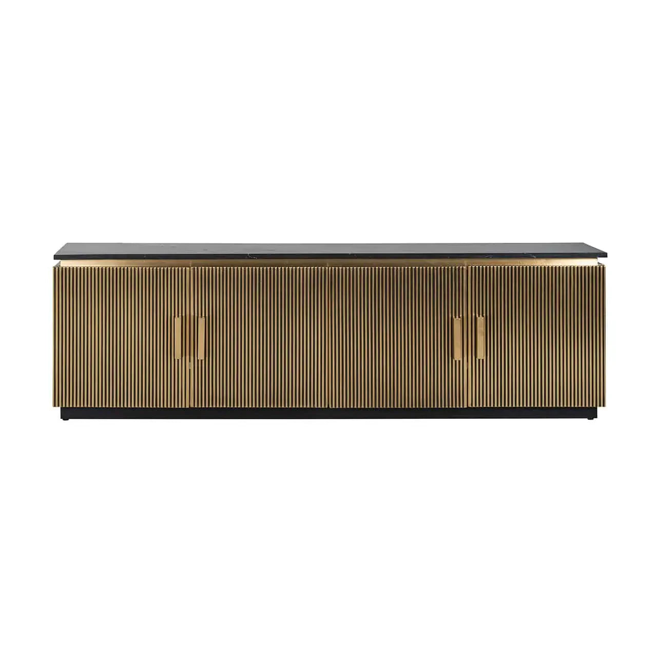 TV skapis Ironville ar 4 durvīm Richmond Interiors 61/200/45 cm zelts - N1 Home
