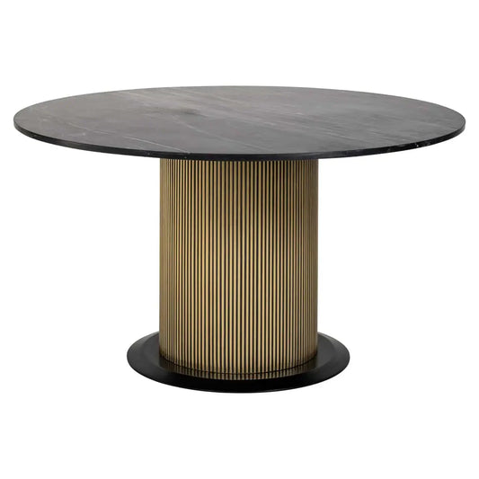Galds Ironville gold Richmond Interiors 76/14 cm zelts/melns marmors - N1 Home