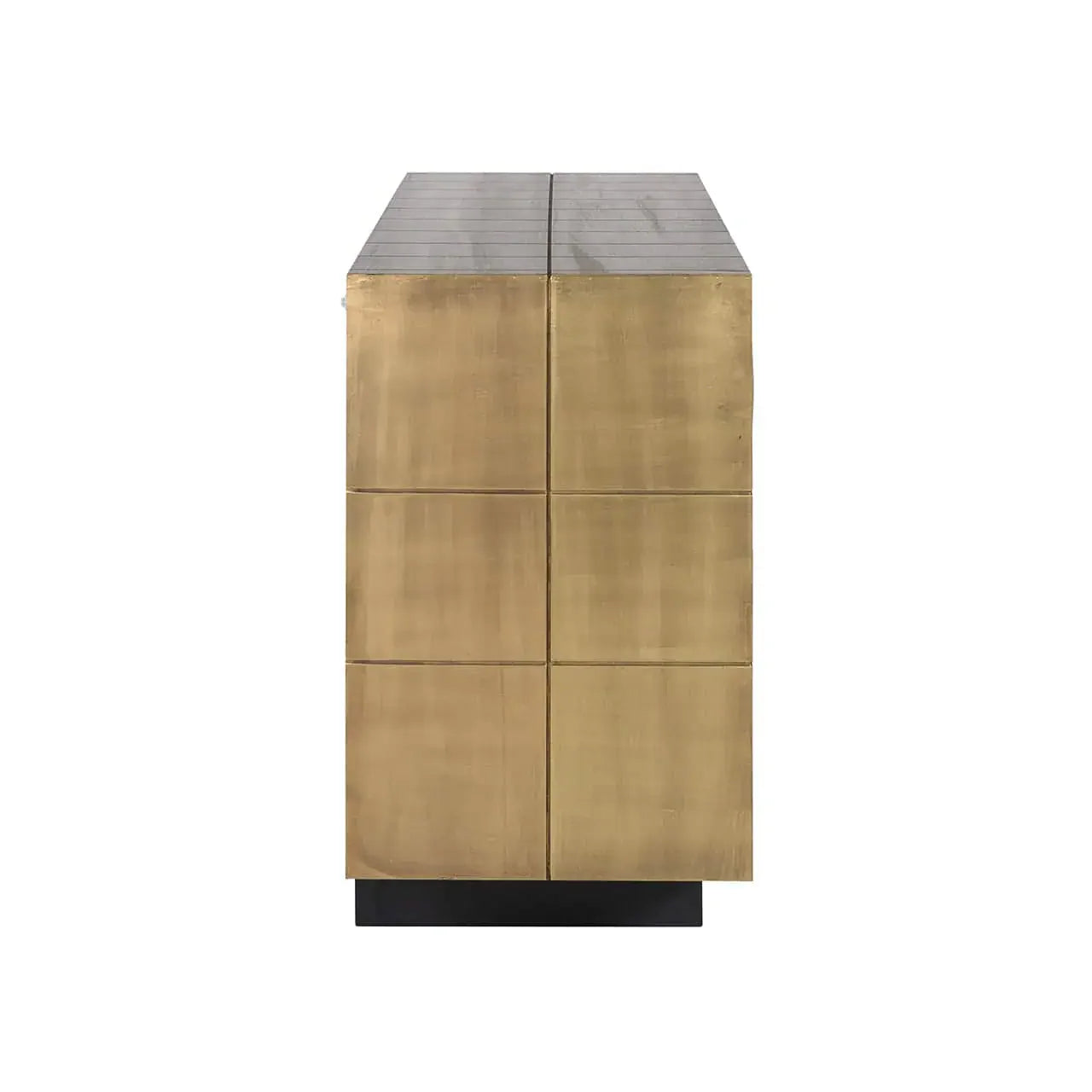Kumode Collada 3-durvju Richmond Interiors 77/180/45 cm birstēts zelts - N1 Home