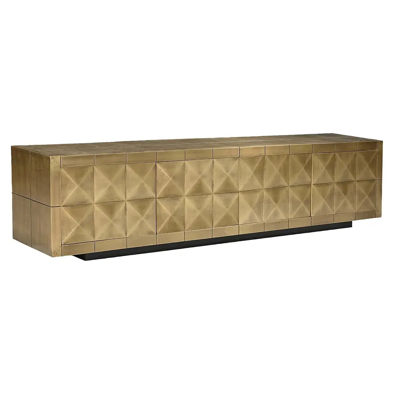 TV skapis Collada 4-durvju  Richmond Interiors 50/22/40 cm birstēts zelts - N1 Home