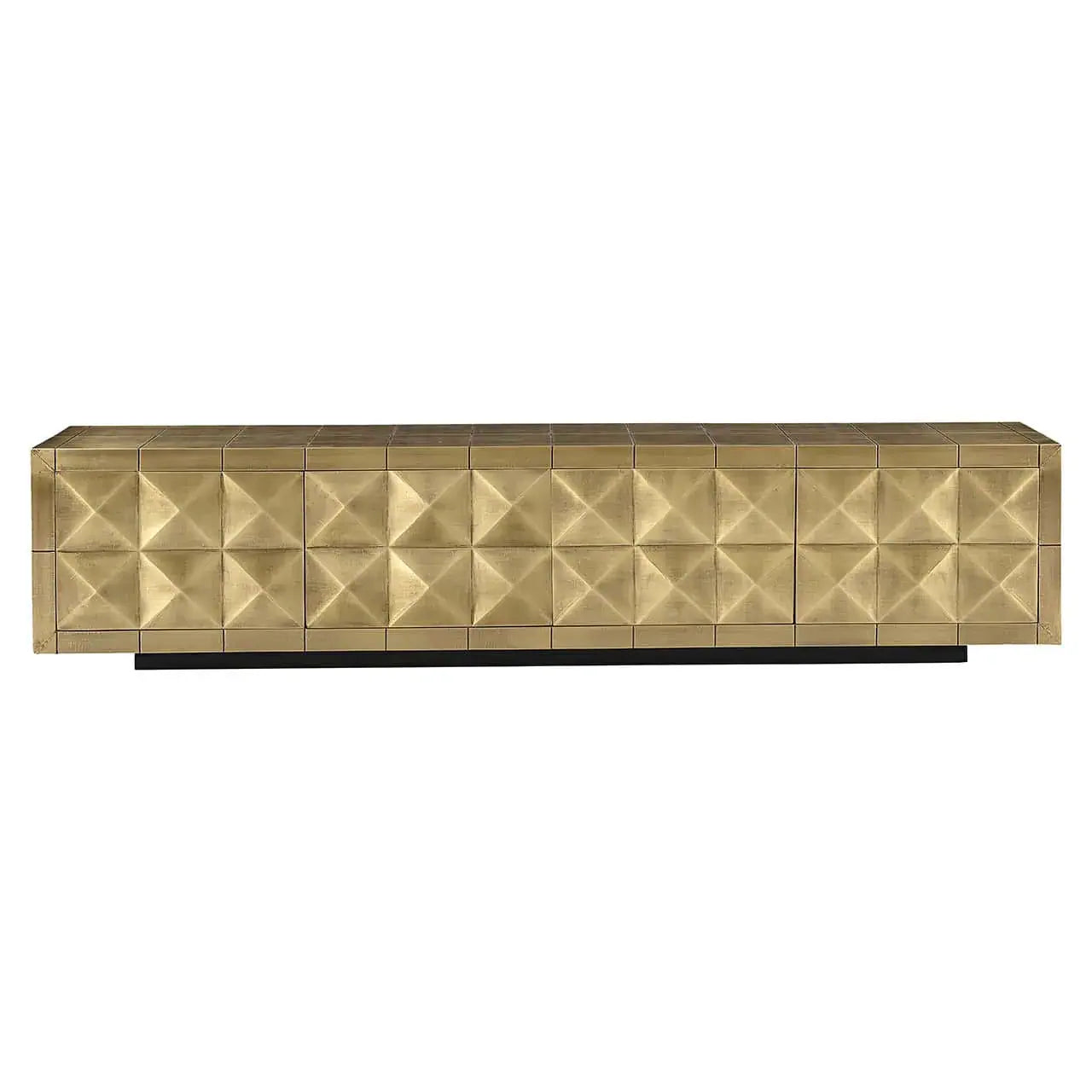 TV skapis Collada 4-durvju  Richmond Interiors 50/22/40 cm birstēts zelts - N1 Home