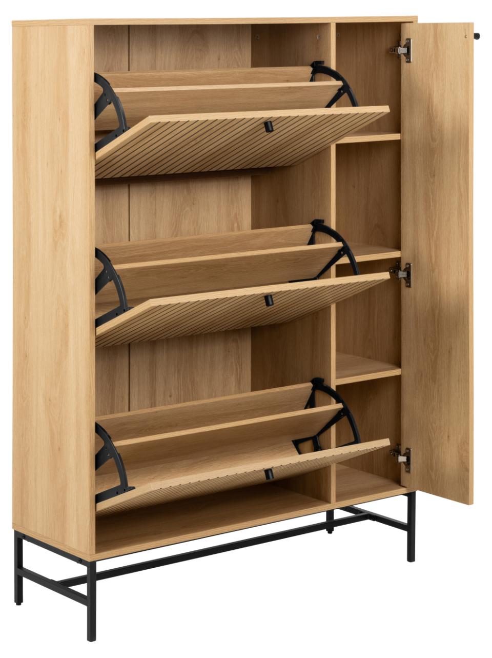 Apavu skapis Alba 98,7x35x140,4 cm ozols - N1 Home