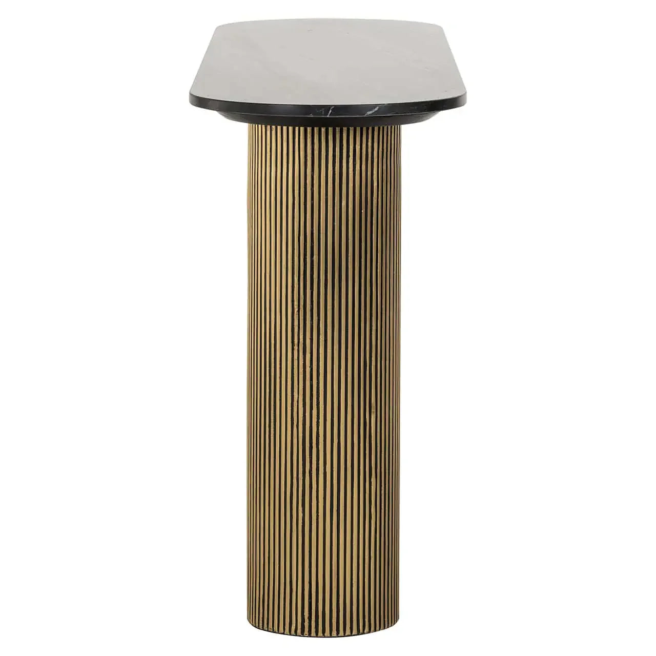 Konsole Dayton Richmond Interiors 70/130/35 cm melns/zelts - N1 Home