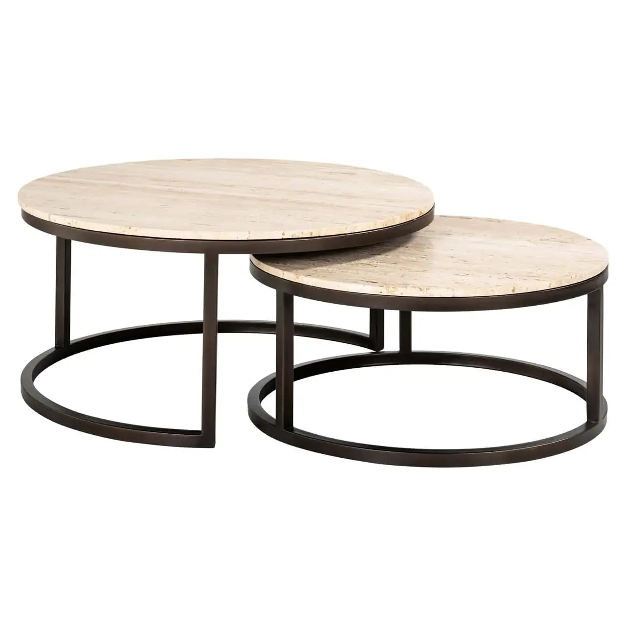 Kafijas galds Avalon bronze (Set of 2) Richmond Interiors 40/85 cm bronza - N1 Home
