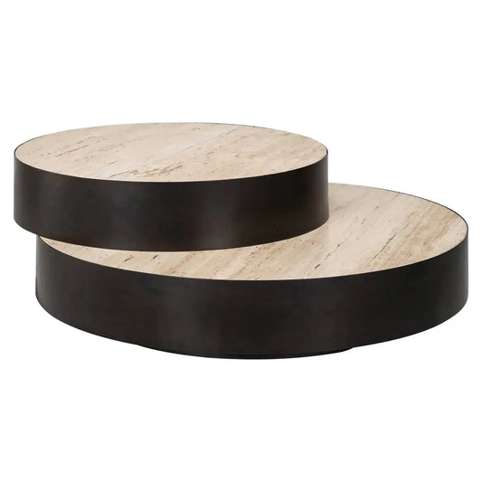Kafijas galds Avalon Richmond Interiors 35/100/100 cm melns/bēšs - N1 Home