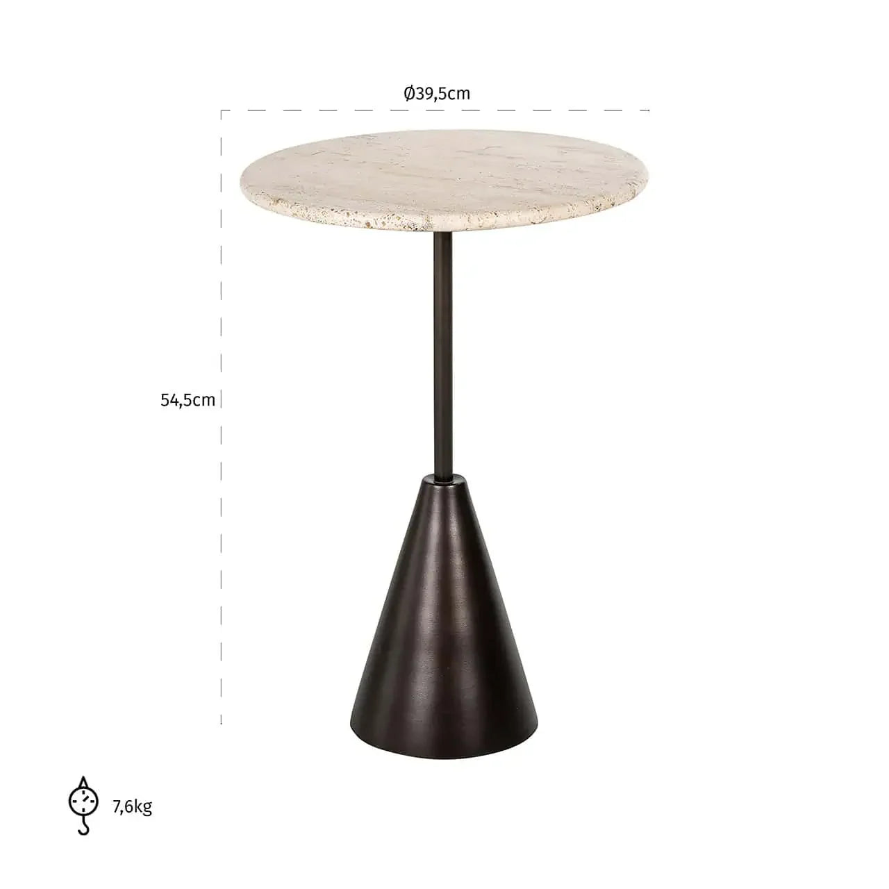 Galdiņš Avalon Richmond Interiors 55/39/39 cm bronza - N1 Home