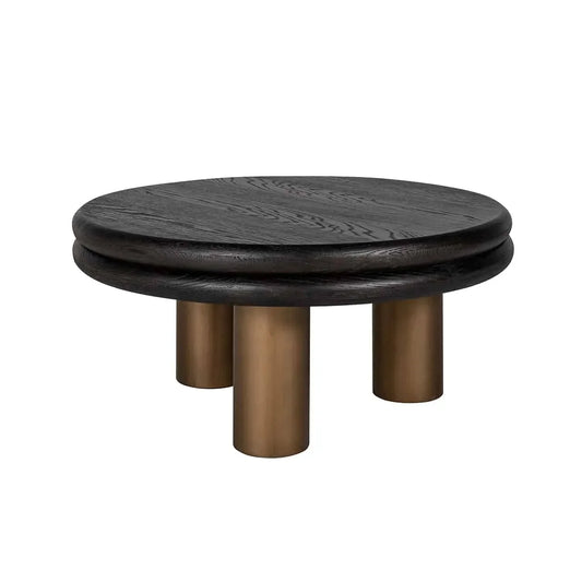 Kafijas galds Macaron black rustic Richmond Interiors 40/80/80 cm melns - N1 Home