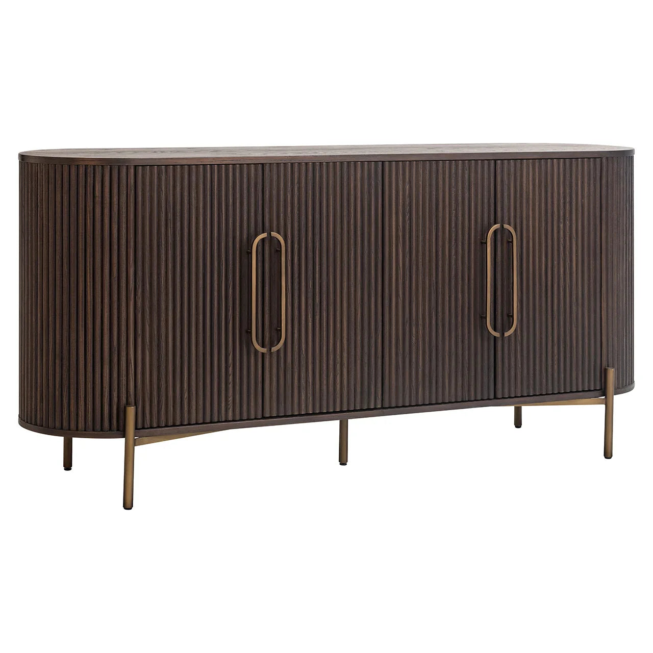 Kumode Luxor 4-durvju Richmond Interiors 85/180/50 cm brūns - N1 Home
