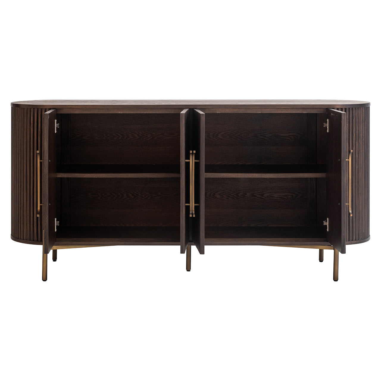 Kumode Luxor 4-durvju Richmond Interiors 85/180/50 cm brūns - N1 Home