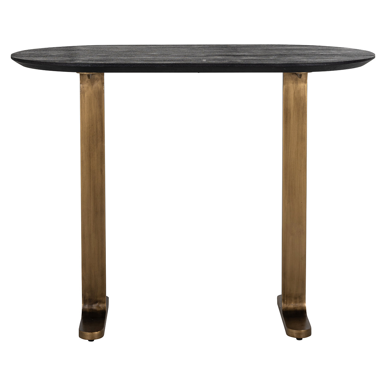 Bāra galds Revelin Richmond Interiors 106/140/75 cm melns/zelts - N1 Home