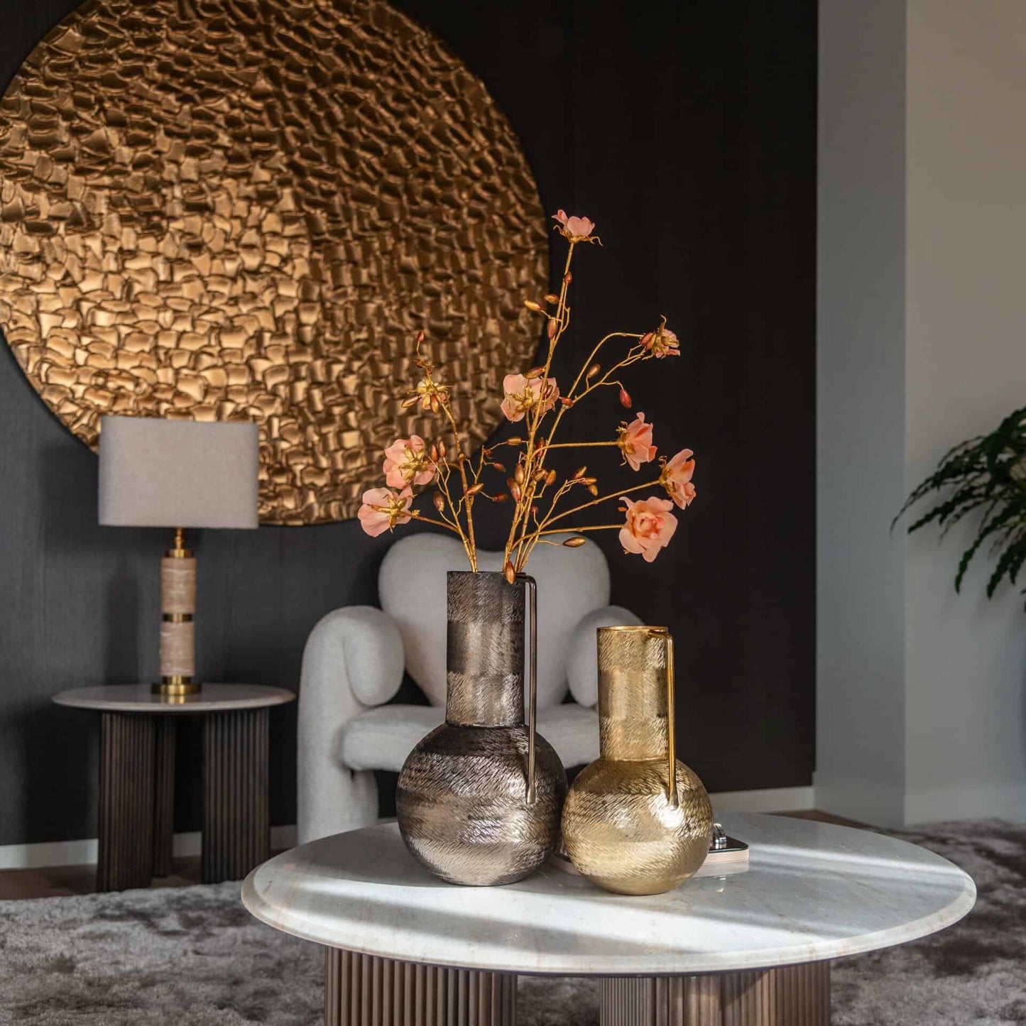 Galda lampa Lis Richmond Interiors 12/12/36,5 cm zelts