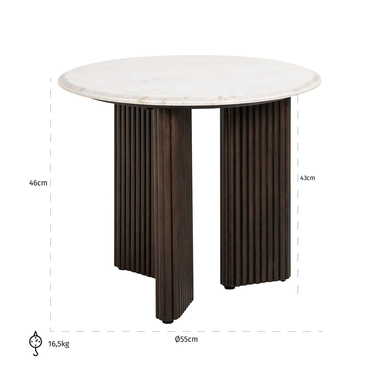 Kafijas galds Mayfield Richmond Interiors 55/46/55 cm brūns