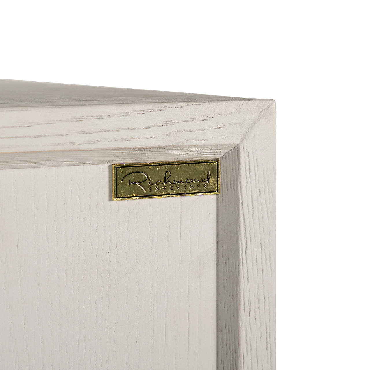Kumode Whitebone misiņa 4 durvis  Richmond Interiors 91/225/47 cm Verona pelēks - N1 Home