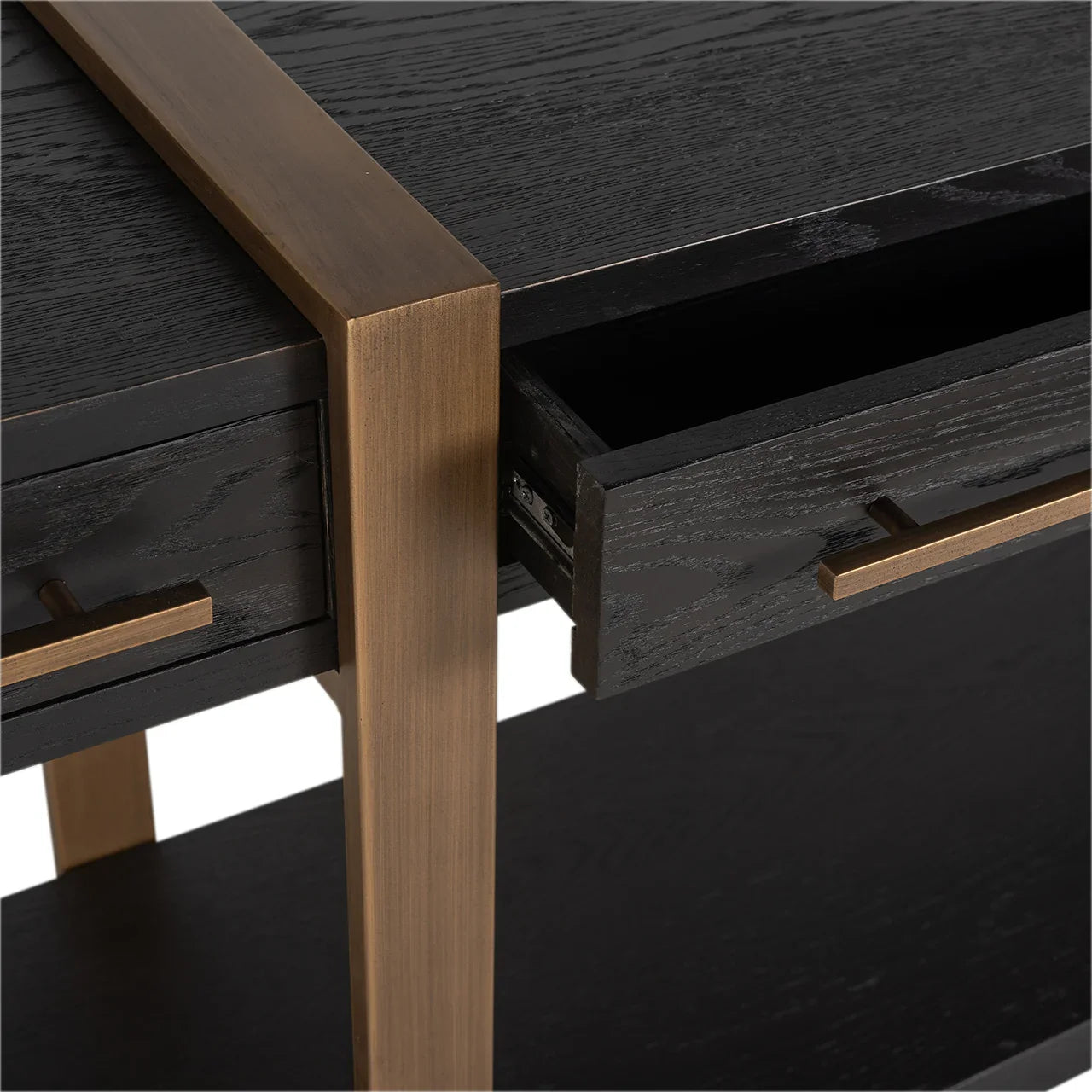 Konsole Cambon ar 3 atvilktnēm Richmond Interiors 80/180/45 cm tumša kafija - N1 Home
