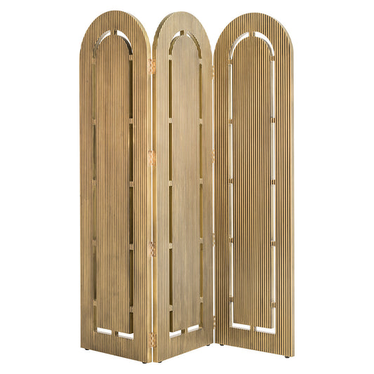 Telpas sadalītājs Macallen, misiņa apdare,  Rchmond Interiors 182/150/3 cm birstēts zelts - N1 Home