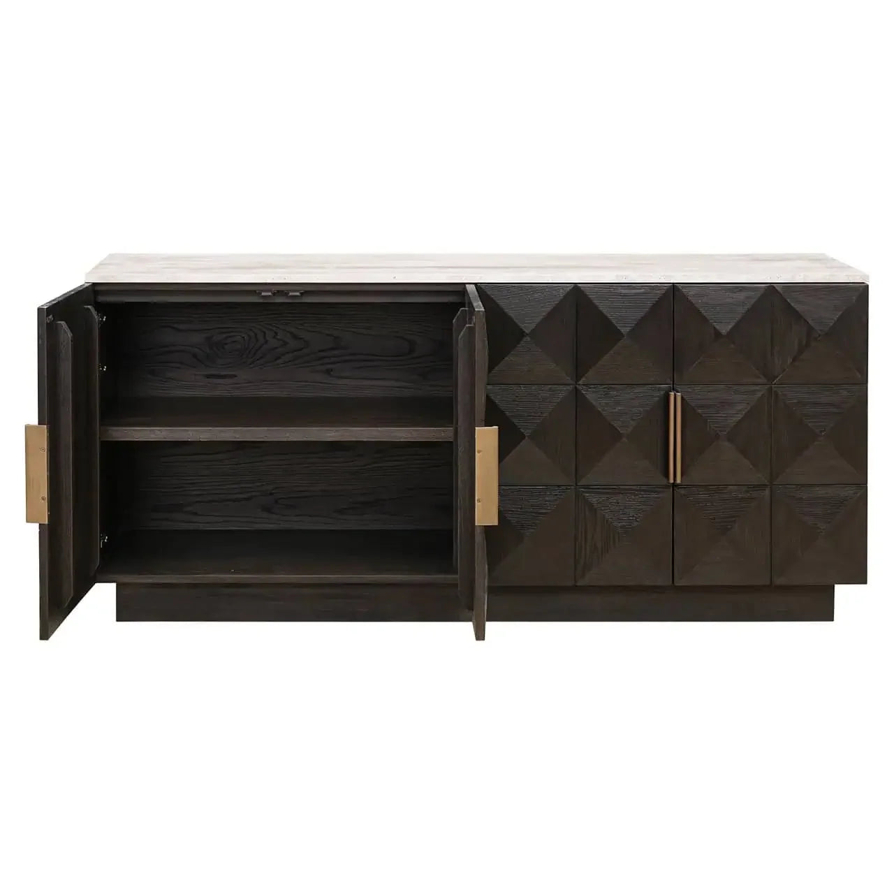 Kumode Claremont brown Richmond Interiors 80/170/44 cm brūns - N1 Home