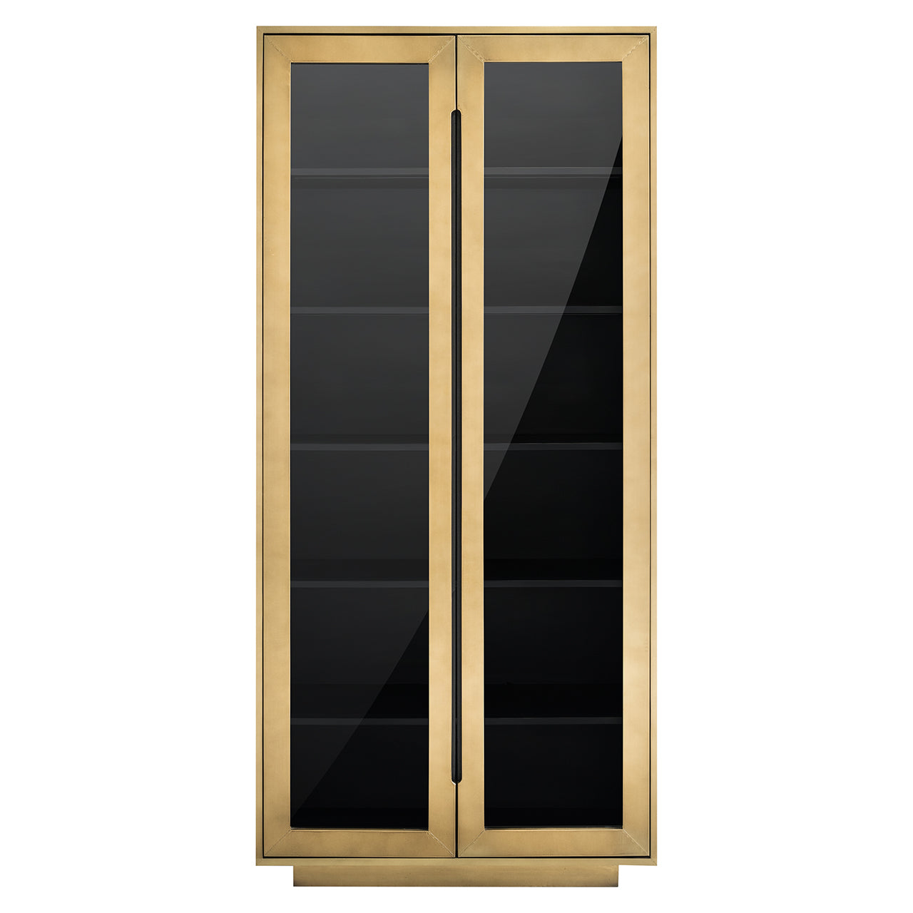 Skapis Finsbury ar 2 durvīm  Richmond Interiors 209/97/51 cm melns/zelts - N1 Home