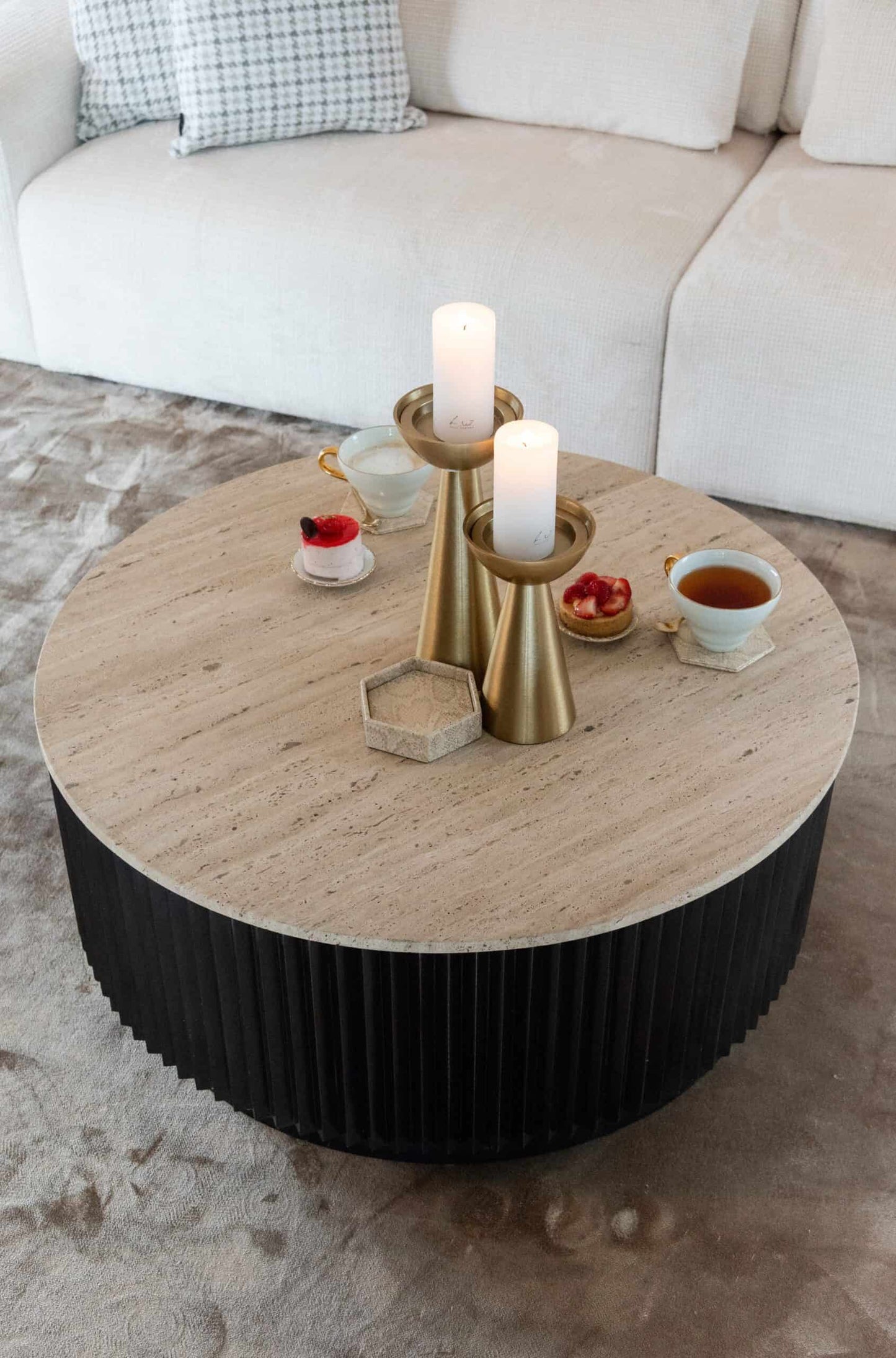 Kafijas galds Bloomstone Richmond Interiors 90/38/90 cm tumši brūns - N1 Home