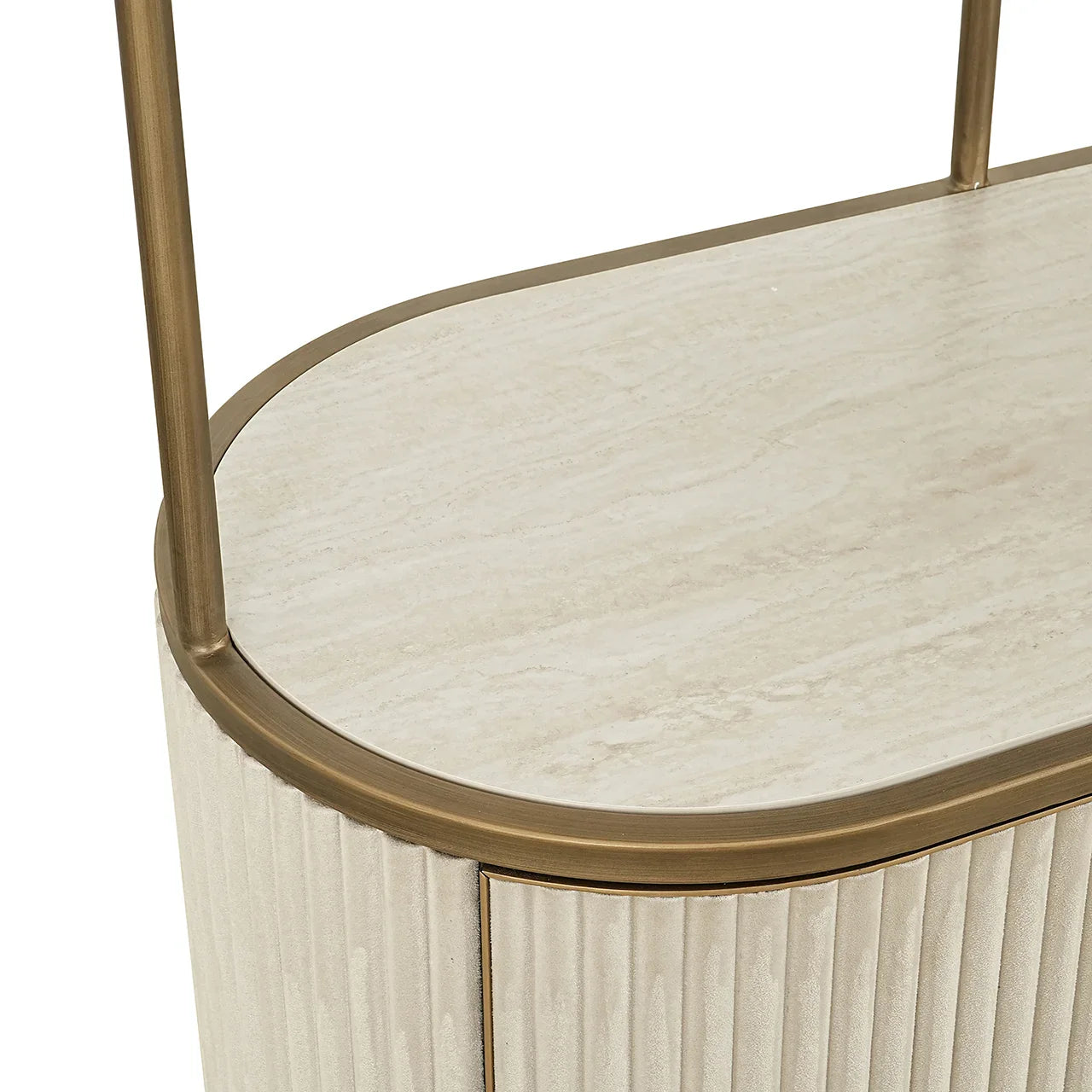 Tivoli vitrīna ar 2 durvīm un 3 atvērtiem plauktiem Richmond Interiors 197/100/45 cm balts - N1 Home