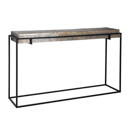 Konsole Calloway  Richmond Interiors 83/139/37 cm šampanieša zelts - N1 Home