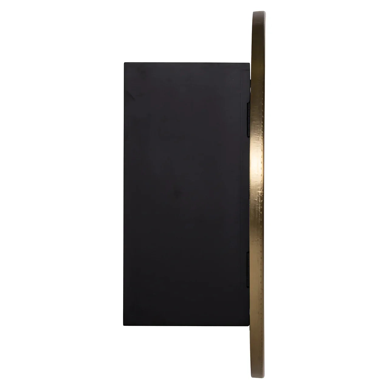 Sienas skapis Bowie ar 2 durvīm Richmond Interiors 90/90/32 cm melns/zelts - N1 Home