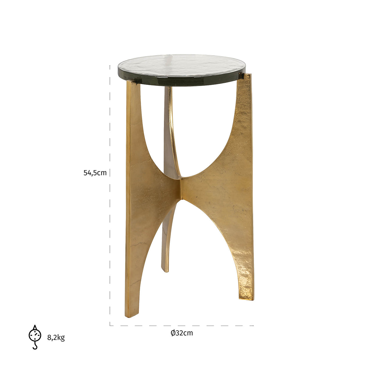 Galdiņš Avery Richmond Interiors 56/33/33 cm zelts - N1 Home