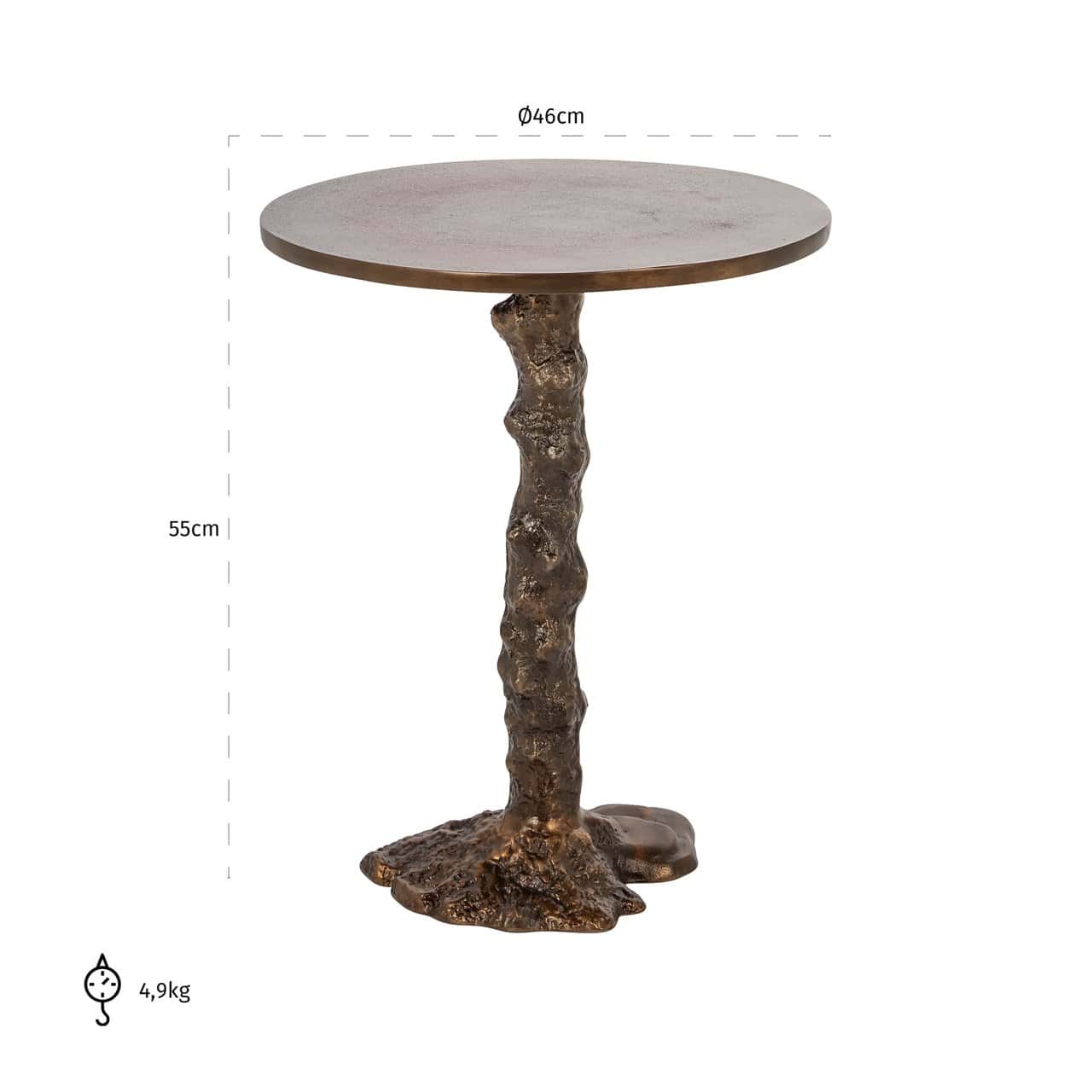 Kafijas galds Misty Richmond Interiors 46/57/46 cm bronza
