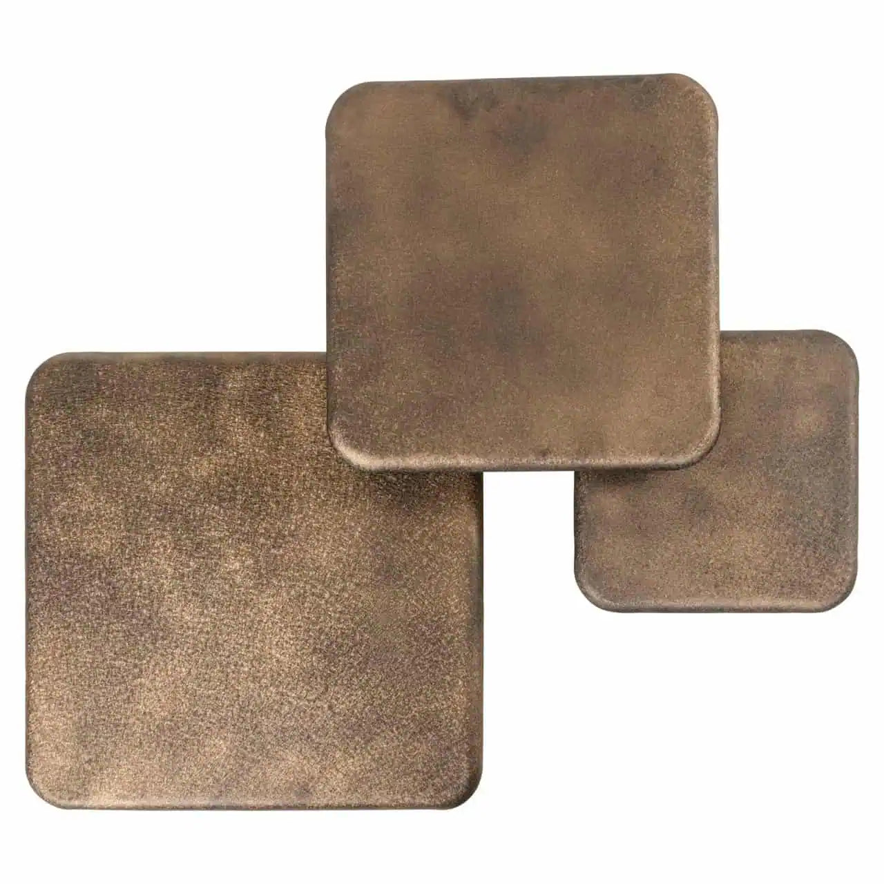 Kafijas galds Marlie gold (Set of 3) Richmond Interiors 35/70/70 cm bronza - N1 Home