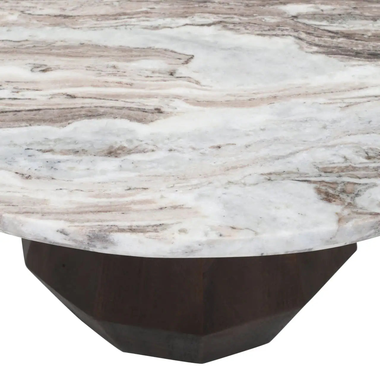 Kafijas galds Oberoy brown Richmond Interiors 41/80/80 cm marmors/melns - N1 Home
