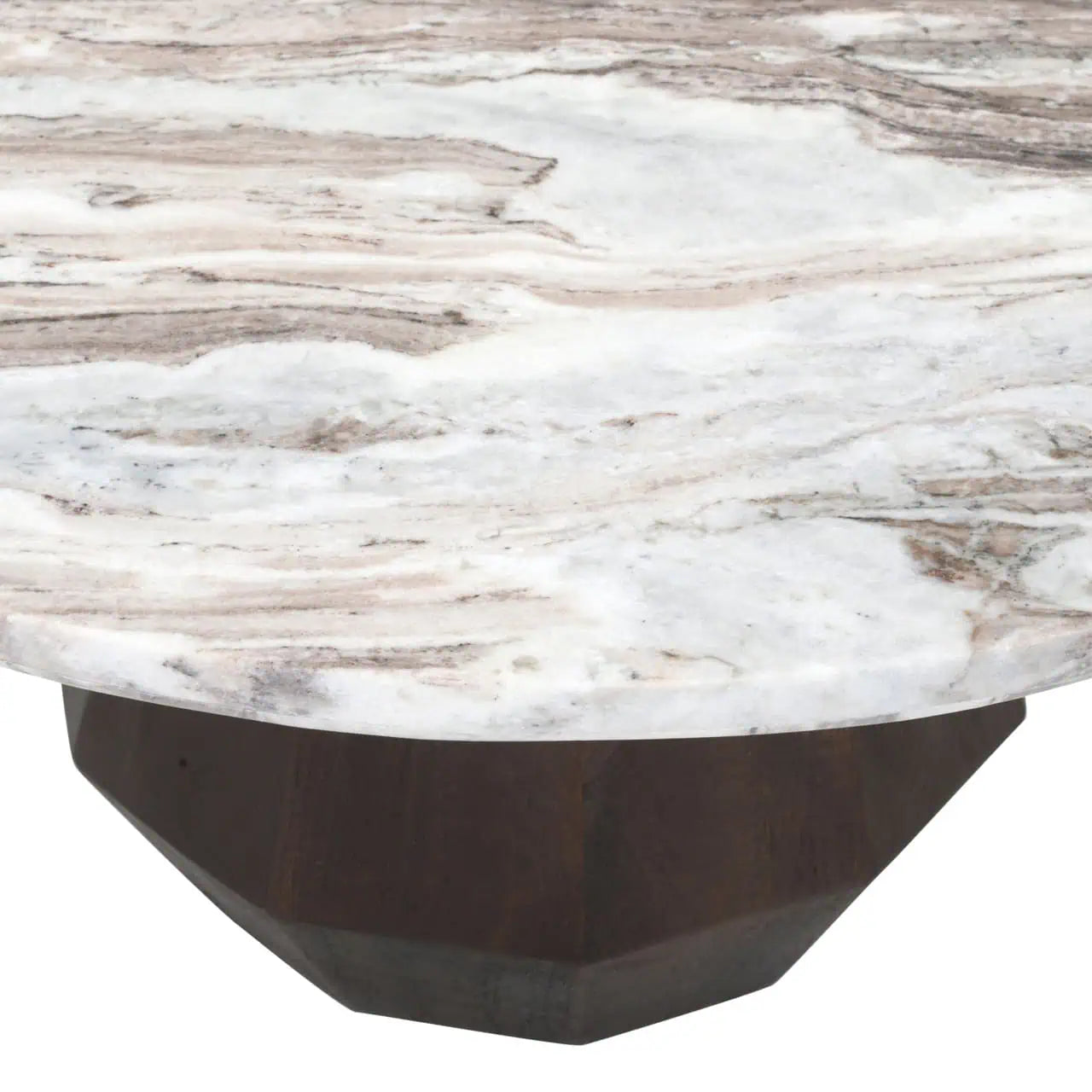 Kafijas galds Oberoy brown Richmond Interiors 41/80/80 cm marmors/melns - N1 Home