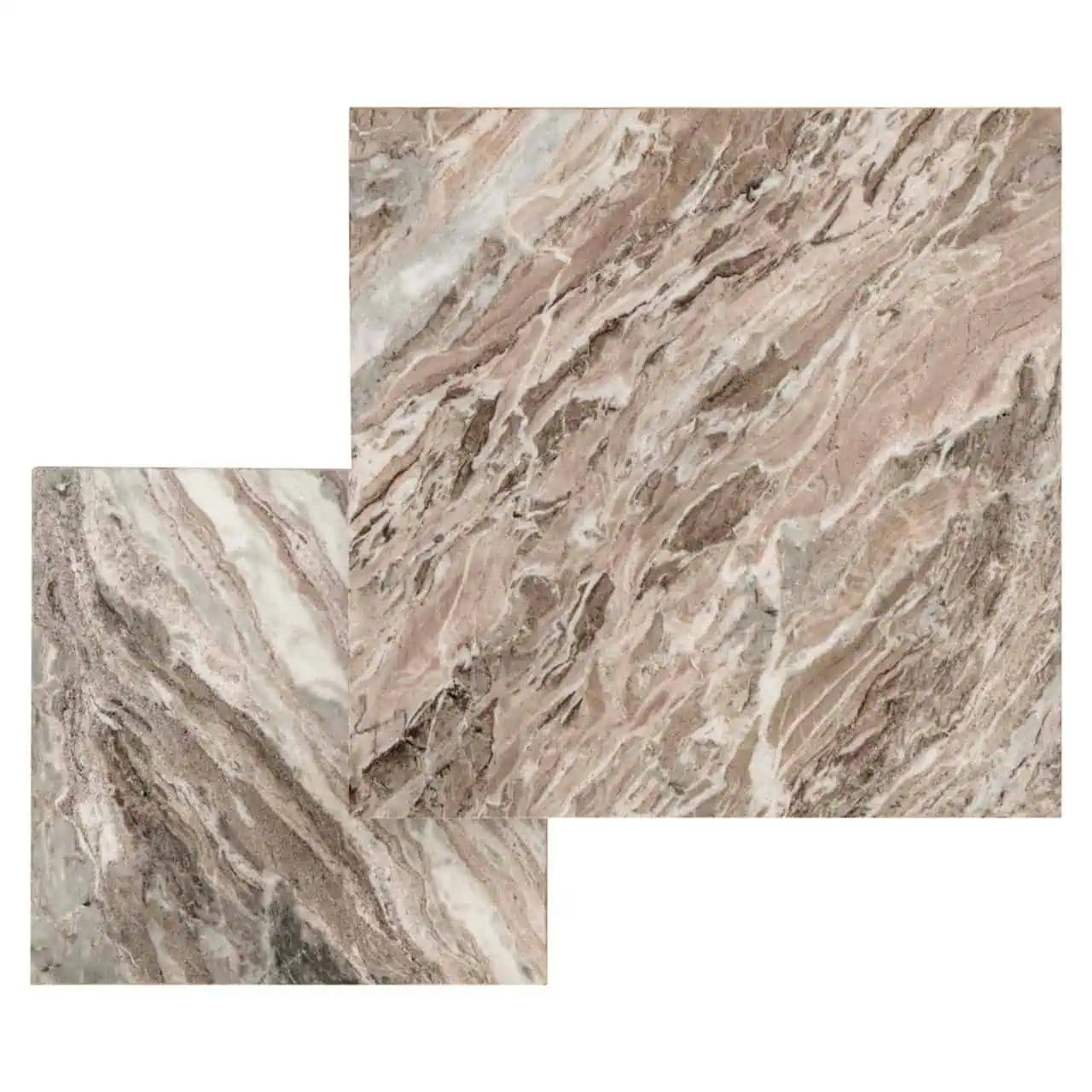 Kafijas galds Rashford stone (Set of 2) Richmond Interiors 35/80/80; 29/60/60 cm brūns - N1 Home