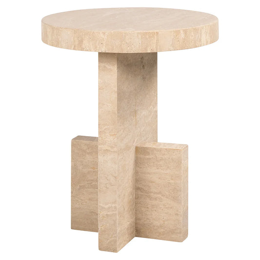 Galdiņš Biltmore itāļu travertīns Richmond Interiors 55/44/44 cm bēšs - N1 Home