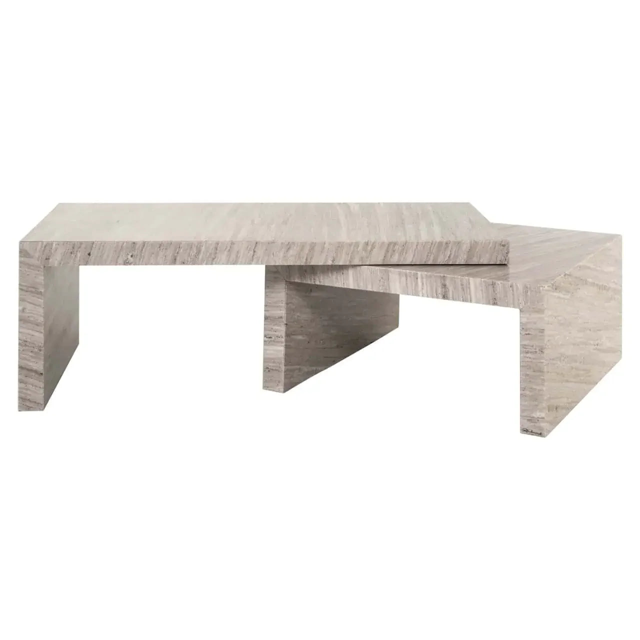 Kafijas galds Novaz sand (Set of 2) Richmond Interiors 45/130/60 cm smiltis - N1 Home