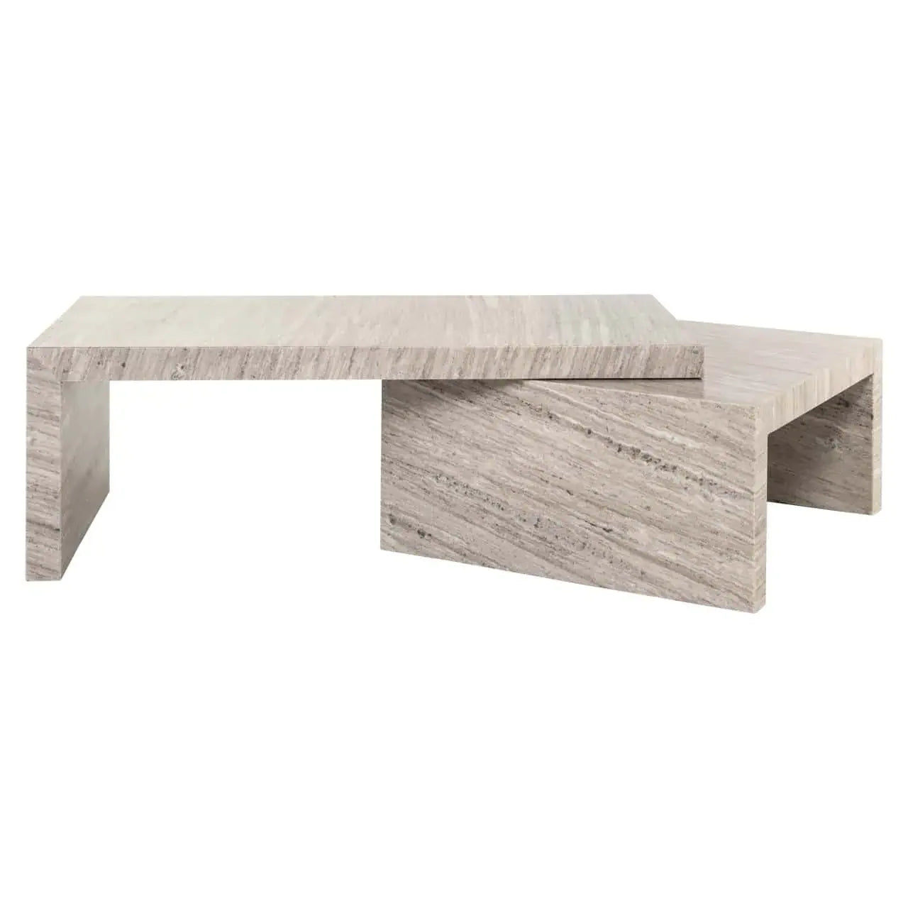 Kafijas galds Novaz sand (Set of 2) Richmond Interiors 45/130/60 cm smiltis - N1 Home