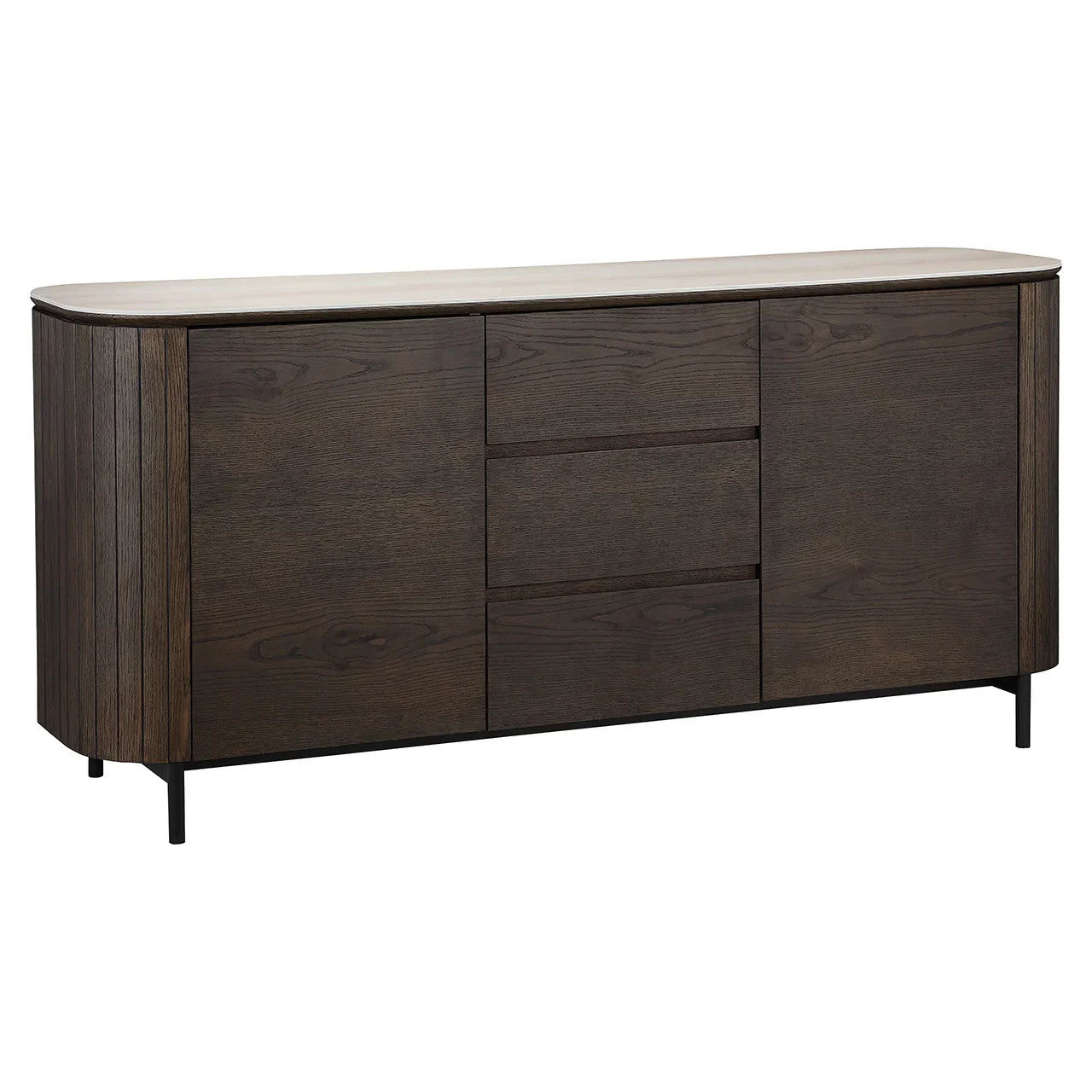 Kumode Ritz 2-durvju 3-atvilktnes Richmond Interiors 78/185/50 cm brūns - N1 Home
