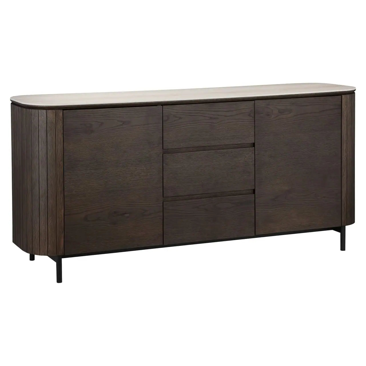 Kumode Ritz brown Richmond Interiors 78/185/50 cm brūns - N1 Home