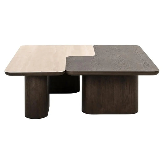 Kafijas galds Nando brown (Set of 2) Richmond Interiors 38/165/90 cm brūns/bēšs - N1 Home