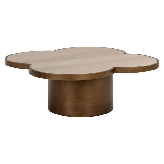 Kafijas galdiņš Clover Richmond Interiors bēšs 39/120/120 cm - N1 Home