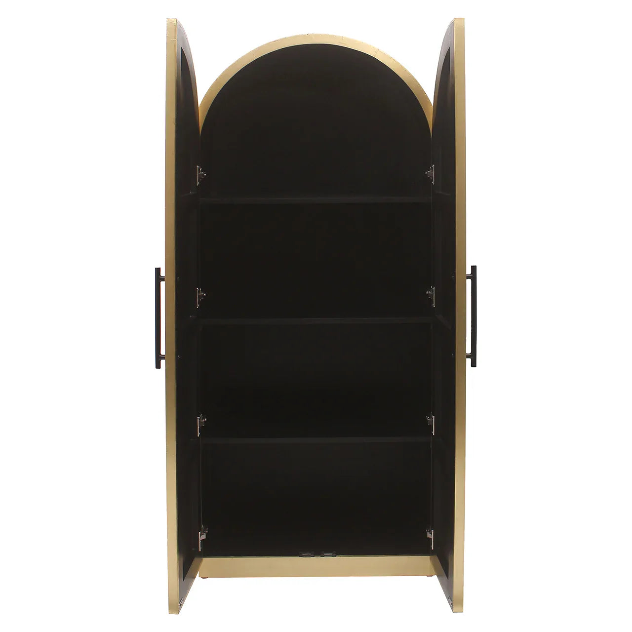 Skapis Les Arcs ar 2 durvīm Richmond Interiors 181/80/46 cm birstēts zelts - N1 Home