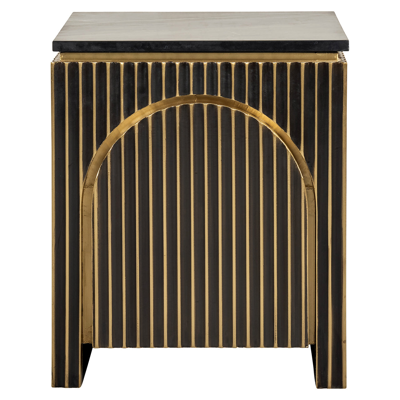 Naktsskapītis Les Arcs ar 1 durvīm Richmond Interiors 60/50/43 cm birstēts zelts - N1 Home
