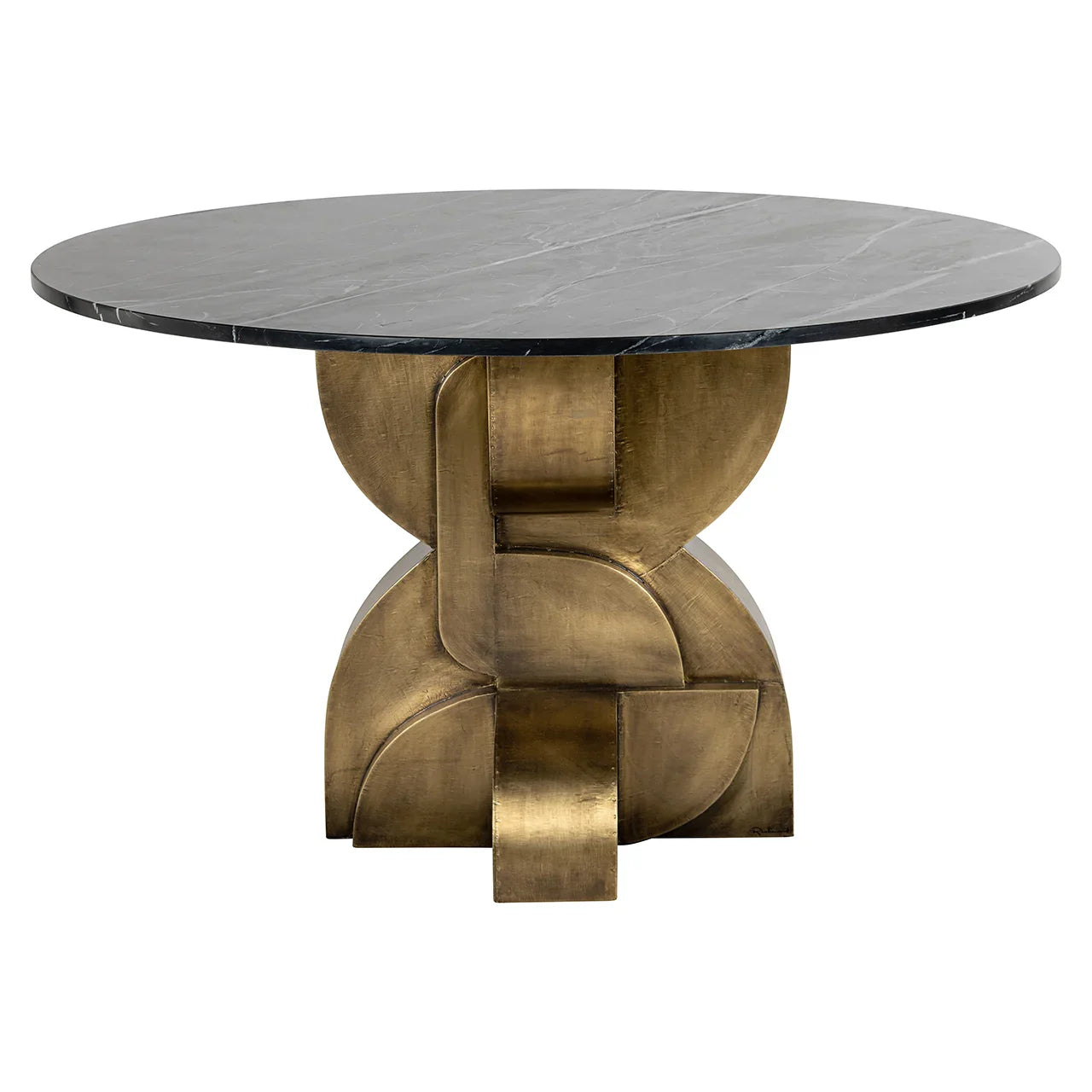 Ēdamgalds Maddox Richmond Interiors 76/130/130 cm zelts/melns - N1 Home