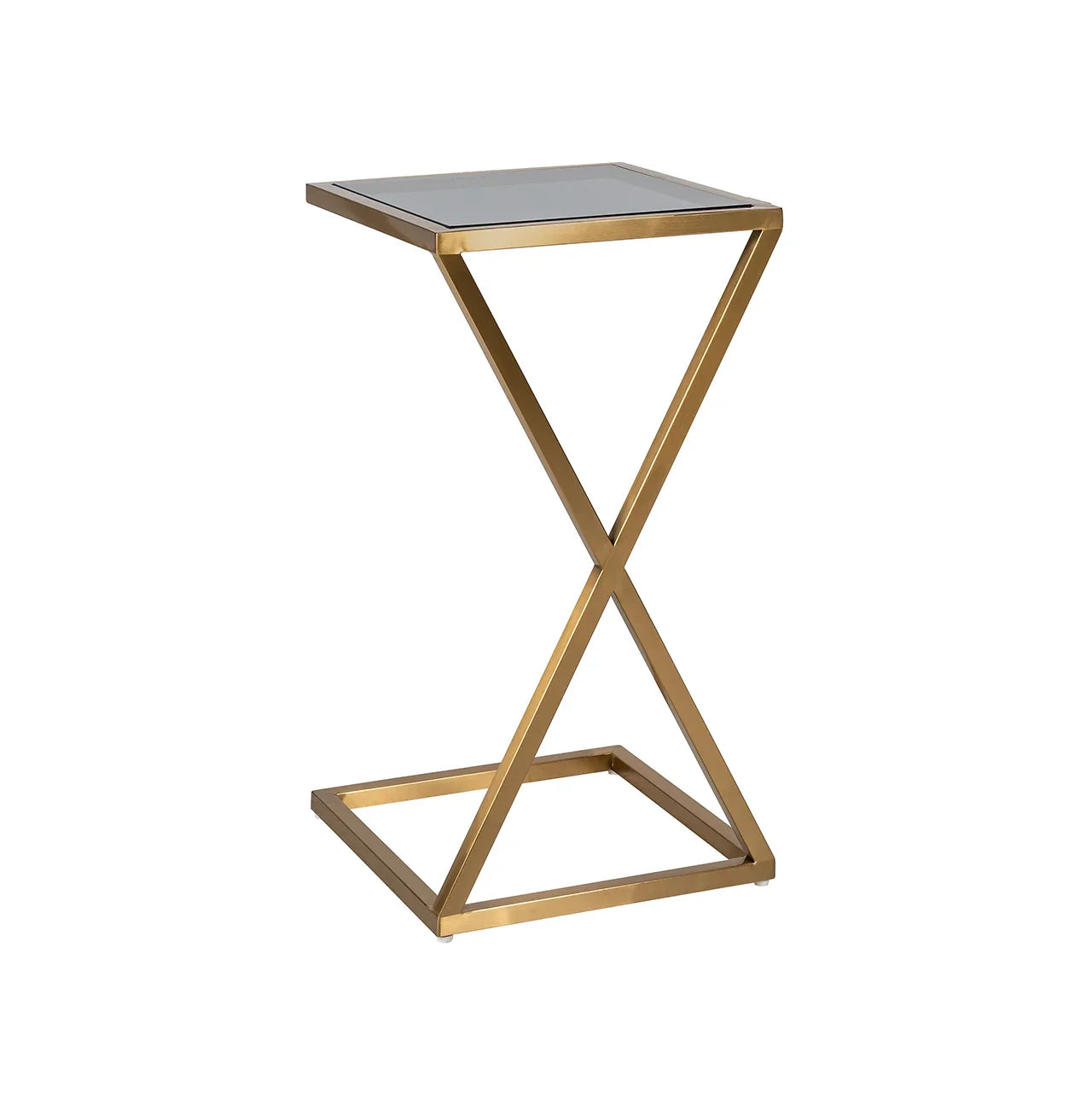 Dīvāna galdiņš Paramount birstēts Richmond Interiors 66/35/35 cm birstēts zelts - N1 Home