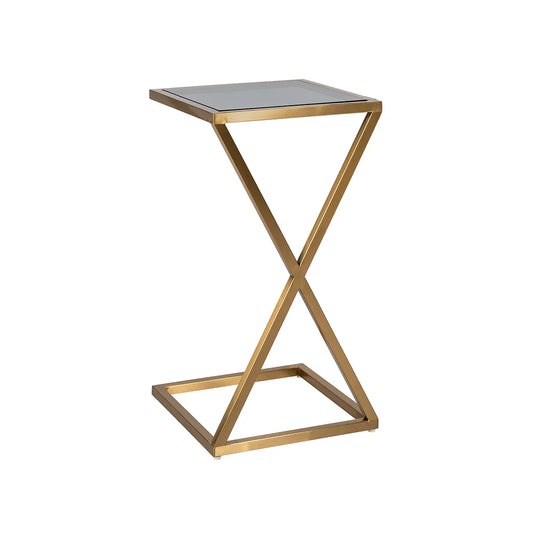 Dīvāna galdiņš Paramount birstēts Richmond Interiors 66/35/35 cm birstēts zelts - N1 Home