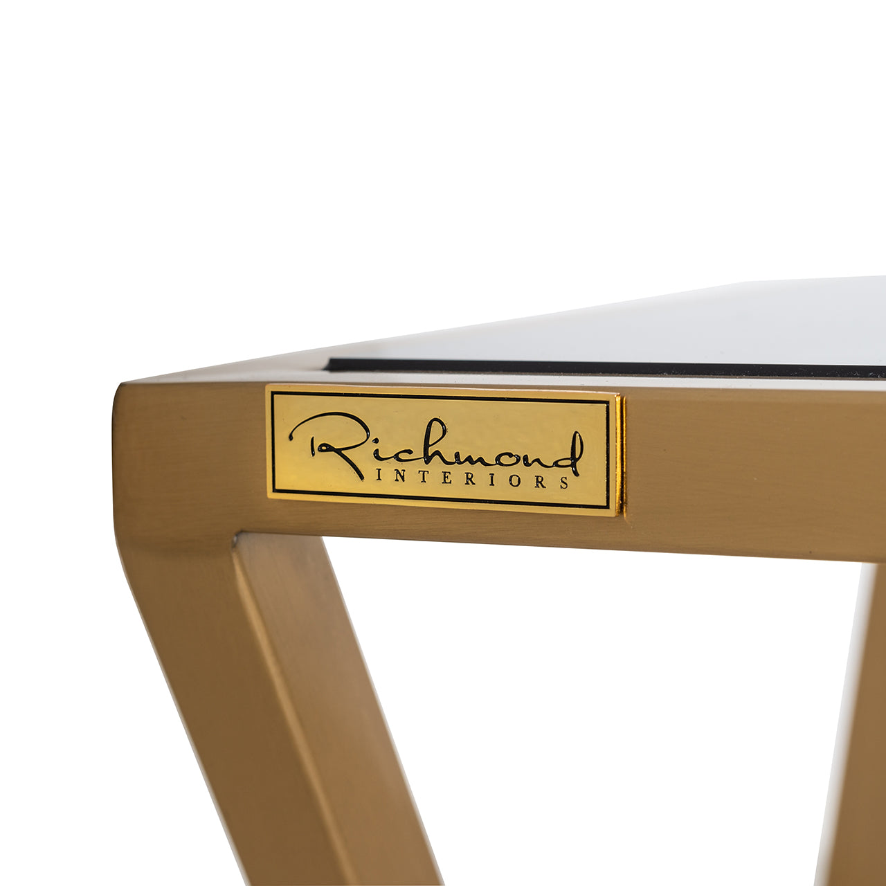 Dīvāna galdiņš Paramount birstēts Richmond Interiors 66/35/35 cm birstēts zelts - N1 Home